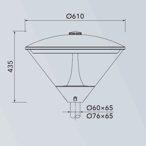 LNP-C 40W, 5400 lumen, 4000K, optiek T32B, voor top 60 en 76mm, 20KV
