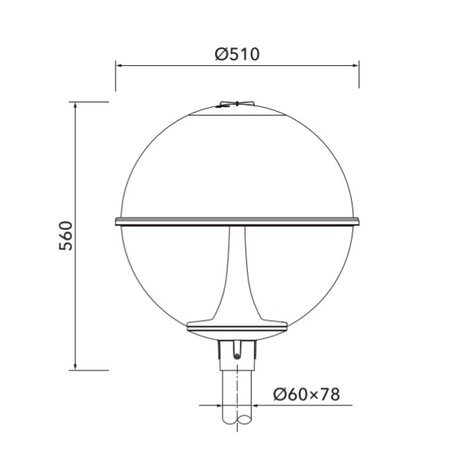 LMN 40W, 5640 lumen, 4000K, optiek T32B, voor top 60mm, 20KV